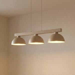 TK Lighting Lampă suspendată Oslo, culoare nisip, cu 3 becuri, lungime 118 cm, soclu E27, reglabil, Bej, Camera de zi / sufragerie, Metal, Modern