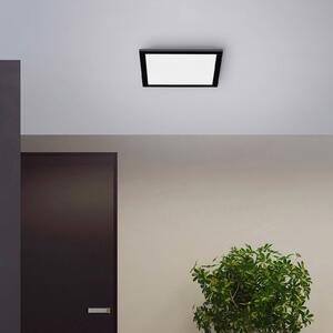JUST LIGHT. GmbH Plafonieră LED Flat, CCT, negru, 29 x cm, reglabil, Negru, Bucătărie, Plastic, Modern