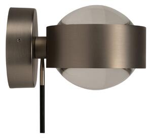 Top Light Aplică de perete Puk Wall Mini Plus, nichel mat, sticlă, rotitoare, reglabil, Gri, Hol, Metal, Modern