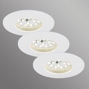 Spot de încastrat cu LED Attach Dim, IP44, set de 3, alb