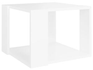 Masă de cafea, alb, 40x40x30 cm, lemn compozit