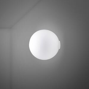 Fabbian Lumi Sfera aplică perete de sticlă, Ø20cm, reglabil, Alb, Camera de zi / sufragerie, Sticlă, Design, Perete rotund