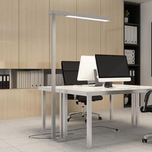 Arcchio LED lampă de podea pentru birou Susi, argintiu, senzor, variator tactil