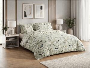 Lenjerie de pat policoton FLORIBIRD POLY verde Dimensiune lenjerie de pat: 70 x 90 cm | 140 x 200 cm