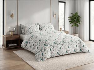 Lenjerie de pat policoton LEAFBIRD POLY alb-verde Dimensiune lenjerie de pat: 70 x 90 cm | 140 x 200 cm