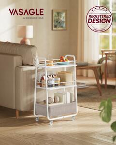 Carucior de depozitare Vasagle Alb 43.2x30.4x81 cm