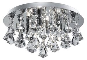 Plafonieră Hanna, cristal formă diamant 35cm crom