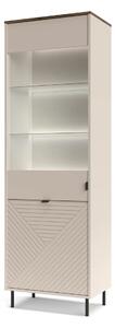Vitrina living EVO, casmir, PAL laminat, cu iluminare LED, 64x40x195 c