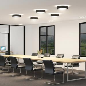 Arcchio plafonieră LED Vanida, negru, Ø 40 cm, sus/jos, reglabil, Negru, Bucătărie, Aluminiu, Modern