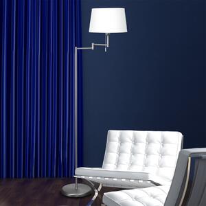Lampadar argintiu MEANDER cu abajur textil