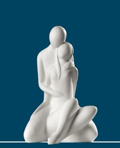 Figurina Couple Be tight, ceramica, crem, 32 cm