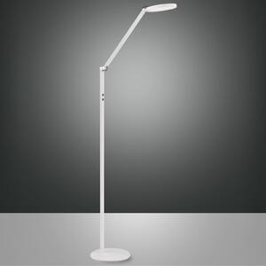 Fabas Luce Lampă de podea LED Regina, 1 bec, alb, reglabil, Alb, Camera de zi / sufragerie, Metal, Modern