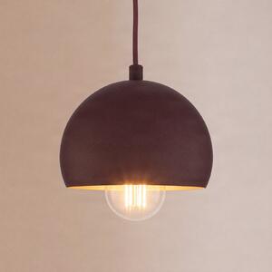 Luminex Lampă suspendată Sool, roșu închis, Ø 15 cm, 1 bec, metal, E27, reglabil, Roșu, Camera de zi / sufragerie, Metal