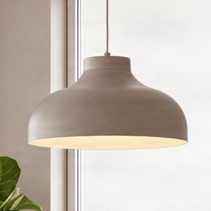 Luminex Lampă suspendată Basca, bej, metal, Ø 40 cm, E27, reglabil, Bej, Camera de zi / sufragerie, Metal