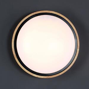 Plafonieră Solstar LED cu decor din lemn Ø 30,7 cm