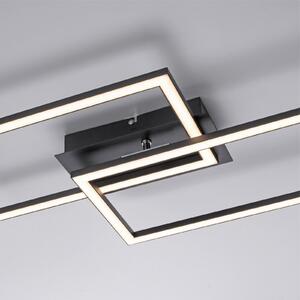 Plafonieră cu LED Iven, dim, negru, 54x31cm