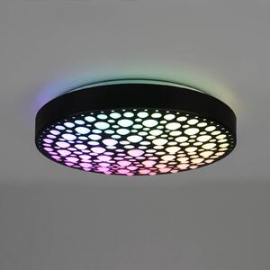 Chizu plafonieră LED Ø 40,5cm reglabilă RGB neagră