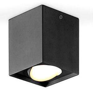 EVN Kardanus plafonieră LED, 9x9cm, negru, reglabil, Negru, Camera de zi / sufragerie, Metal, Modern