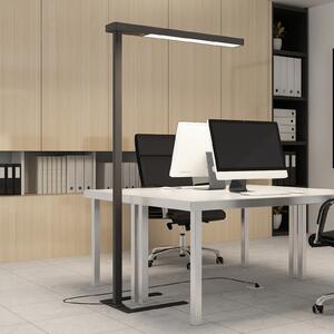 Arcchio LED lampă de podea pentru birou Susi, negru, senzor, dimmer tactil, reglabil, Negru, Studiu / Birou, Aluminiu, Modern
