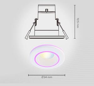 Calex Smart Halo downlight încastrat CCT RGB alb