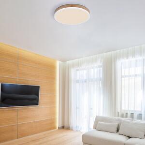 Plafonieră cu LED Doro Ø 45 cm lemn închis/alb/negru