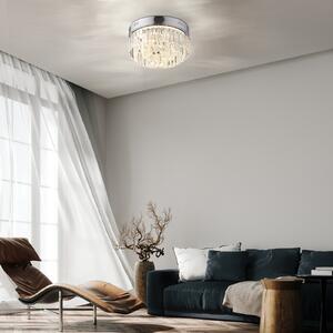 Paul Neuhaus Krista, plafonieră cu LED, SimplyDim, reglabil, Metalic, Camera de zi / sufragerie, Metal