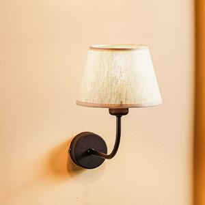 TK Lighting Aplică de perete Chicago cu abajur din in, reglabil, Bej, Camera de zi / sufragerie, Țesătură / Textil