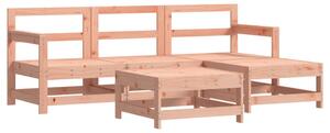 Set mobilier relaxare de grădină, 5 piese, lemn masiv douglas