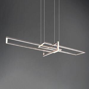 Trio Lighting Lampă suspendată LED Salinas, 3000K, nichel mat, reglabil, Gri, Camera de zi / sufragerie, Metal, Modern