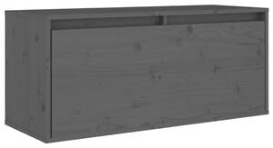 Dulap de perete, gri, 80x30x35 cm, lemn masiv de pin