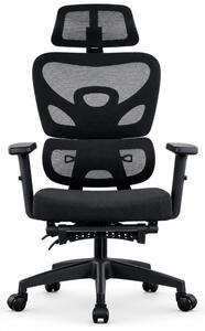 Scaun ergonomic premium pentru birou, tetiera reglabila, suport lombar reglabil, suport picioare