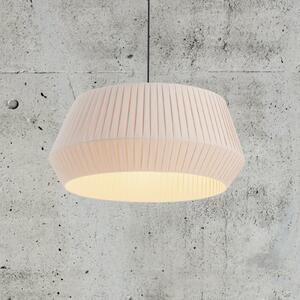 Nordlux Lampă suspendată Dicte, legată manual Ø53cm, amber, reglabil, Bej, Camera de zi / sufragerie, Țesătură / Textil, Scandinavă