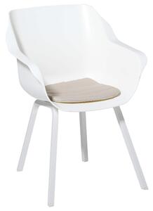 Madison Pernă de scaun de bucătărie Panama, alb cu aspect in, 40x40 cm SOPHB251