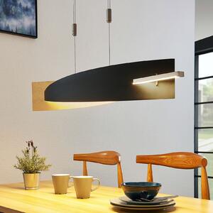 Lucande Lampă suspendată LED Marija, 101 cm, negru, dimabil, reglabil, Negru, Camera de zi / sufragerie, Metal, Modern