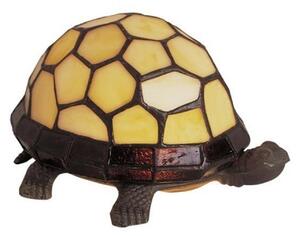 Artistar TORTUE lampă de masă în formă țestoasă, Maro / Rugină, Camera de zi / sufragerie, Sticlă, Tiffany
