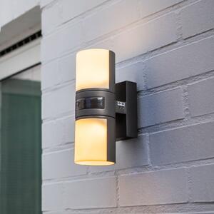 Aplică LED de exterior Cyra, două fluxuri, senzor