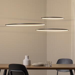 Milagro Lighting Lampă suspendată LED Saturno, negru, 3 becuri, metal, 4.000 K, Negru, Camera de zi / sufragerie, Metal, Modern