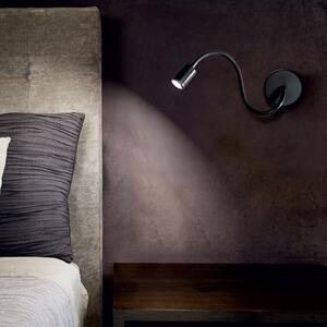 IDEAL LUX Aplică de perete flexibilă Focus LED, neagră, Negru, dormitor, Metal, Modern