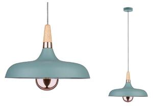 Paulmann Juna lampă suspendată, 1 bec, Ø 34,2 cm, reglabil, Verde, Camera de zi / sufragerie, Metal, Scandinavă