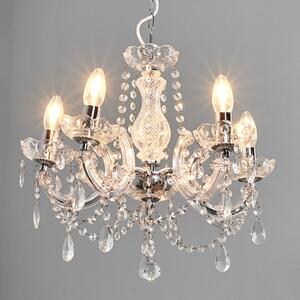 Candelabru Marie Therese, crom, 5 becuri