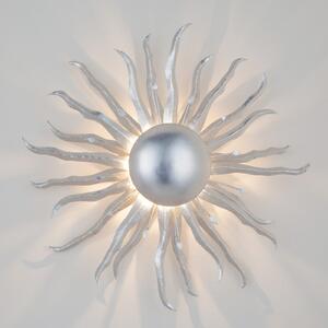 Aplică de perete Soare Ø 70 cm argintiu