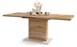 Mazzoni PIANO Stejar Artisan/Bej (Șampanie) - MASĂ EXTENSIBILĂ MODERNĂ PÂNĂ LA 200 cm!
