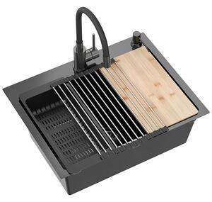 Chiuvetă inox LUKE 110 WORKSTATION Black