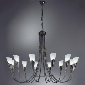 Candelabru CAMPAGNOLA 12 becuri negru-cupru