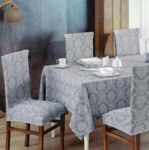 Set 6 Huse Multielastice Jacquard pentru Scaune – Protecție și Stil, Gri deschis