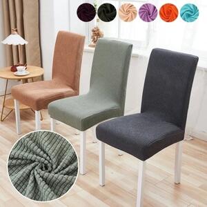 Set 6 huse pentru scaune bucatarie, elastice pentru toate modelele - Gri deschis