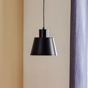 SIGMA Lampă suspendată Dunka 1 cu abajur metalic, negru, reglabil, Negru, Camera de zi / sufragerie, Metal, Modern