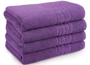 Set 4 Prosoape din 100% Bumbac (70x130cm) - Rosu