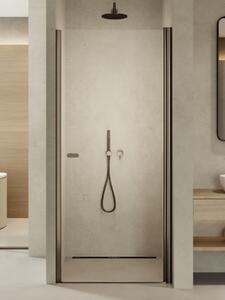New Trendy New Soleo Gunmetal Brushed uși de duș 80 cm înclinabilă grafit periat/sticlă transparentă D-0529A
