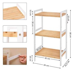 Raft baie, Songmics, Natural, 45x31.5x79.5 cm